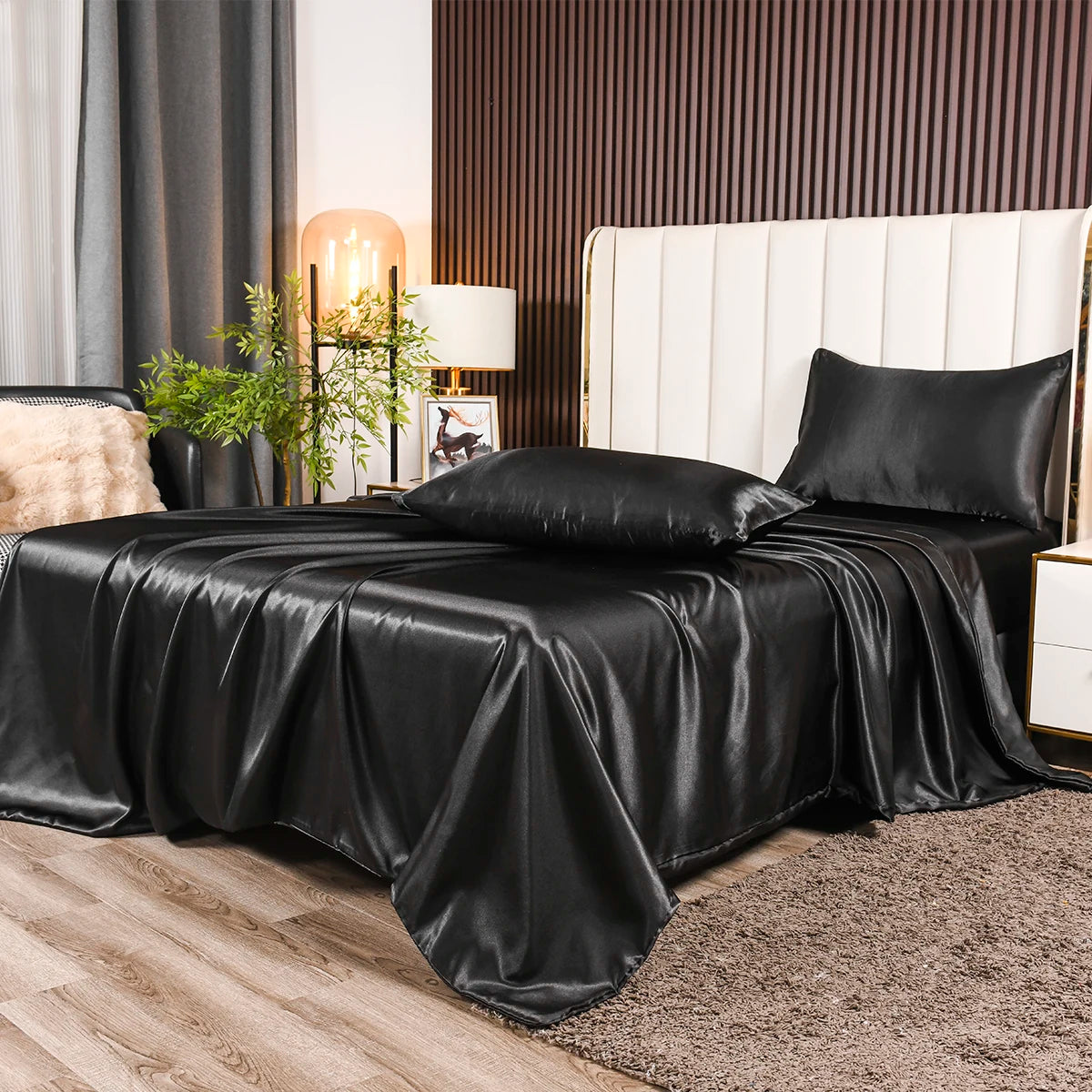 Satin Bettwäsche – 3-teiliges Luxus-Set