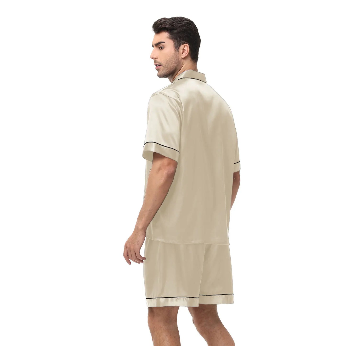 Satin Herren-Pyjama – Eleganz trifft KomfortGönn dir den Luxus, den du verdienst