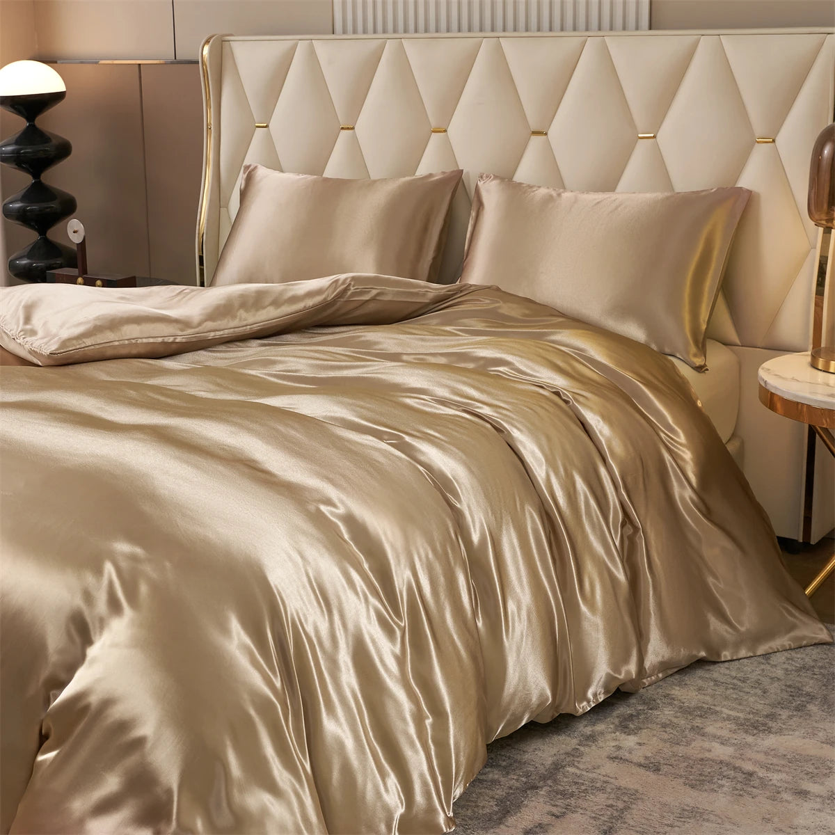 Satin Bettwäsche – 3-teiliges Luxus-Set